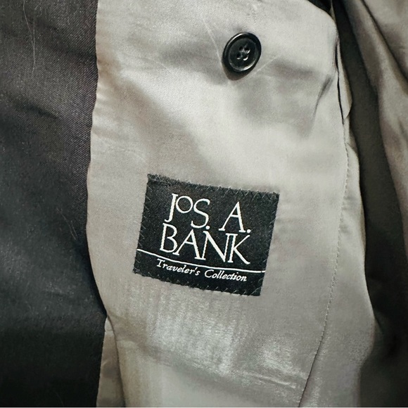 Jos A Bank Tailored Fit Travelers 100% Wool Dark Grey Blazer Sport Jacket 38L - Picture 6 of 10